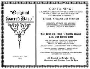 Original Sacred Harp title page, 1911. Digitized by Aldo Ceresa, 2011.