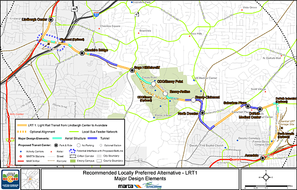 "Clifton Corridor LPA-LRT 1," recommended locally preferred alternative, Clifton Corridor Transit Initiative.