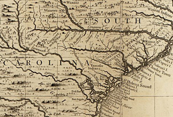 Henry Popple, A map of the British Empire in America with the French and Spanish settlements adjacent thereto, 1733. Library of Congress Geography and Map Division, 2009582407.