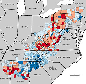 Population Change in Appalachia, 2000-2010, Appalachian Regional Commission.