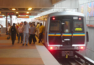 Wesley Fryer, Passengers exit a MARTA train, Atlanta, Georgia, June 26, 2007.