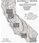 Earl S. Parker, Map of the "Oriental" population of California in "The Real Yellow Peril," The Independent 105 (May 7, 1921): 476.