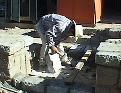 William Brown and Mary Odem, A laborer working in masonry, northern Georgia.