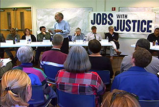 Worker Rights Board Hearing Organized by Jobs with Justice of East Tennessee, from Morristown: in the air and sun (2007).