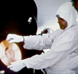 Scientists load the "golden record" onto the spacecraft. The Soul of a Man, 2003.