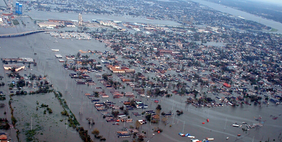 Marty Bahamonde, FEMA image of New Orleans after Hurricane Katrina, 2005.