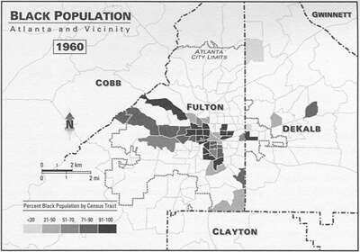 Black Population: Atlanta and Vicinity, 1960 Kevin Kruse, White Flight: Atlanta and the Making of Modern Conservatism Princeton, NJ: Princeton University Press, 2005.