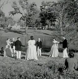 Still from André de LaVarre's "Quaint Folks" in Cajuns of the Teche, Columbia Pictures, 1942.