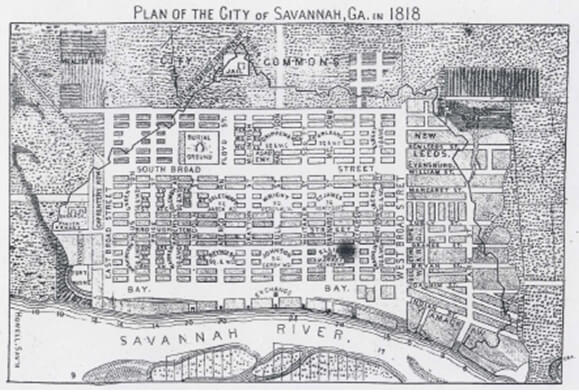 S. Howell, Plan of the City of Savannah, Georgia, 1818.