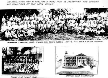 Photographer unknown. Three views of ethnic social clubs from the area, Tampa, Florida, 19--. Catalog no.: N043529. Florida Photographic Collection.