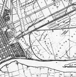 Charles G. Platen, Detail of Map, Savannah, Georgia, 1872.