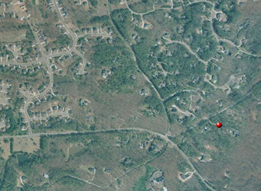 Aerial map of area around Sweet Apple