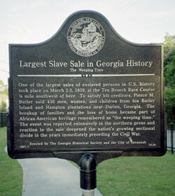 Kwesi Degraft-Hanson, Marker commemorating "The Weeping Time," Savannah, Georgia, July 2008.