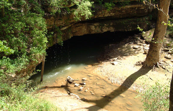 River Styx emerges from the cave, Mammoth Cave, Kentucky, 2007.