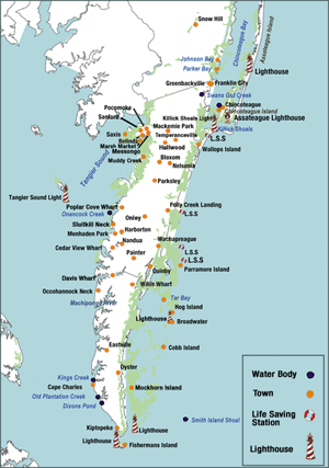 Reference Map of the Eastern Shore