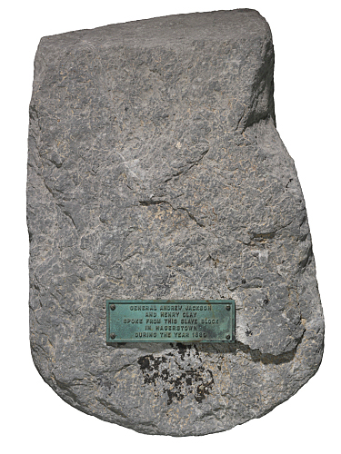 Stone slave auction block from Hagerstown, Maryland. Courtesy of the Smithsonian National Museum of African American History and Culture.