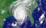 NOAA satellite image of Hurrican Katrina, August 29, 2005.