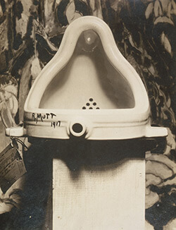 Fountain, 1917. Photograph by Alfred Stieglitz. Sculpture by Marcel Duchamp. From Henri-Pierre Roche, Beatrice Wood, and Marcel Duchamp, eds., The Blind Man No. 2 (New York, 1917), 4.