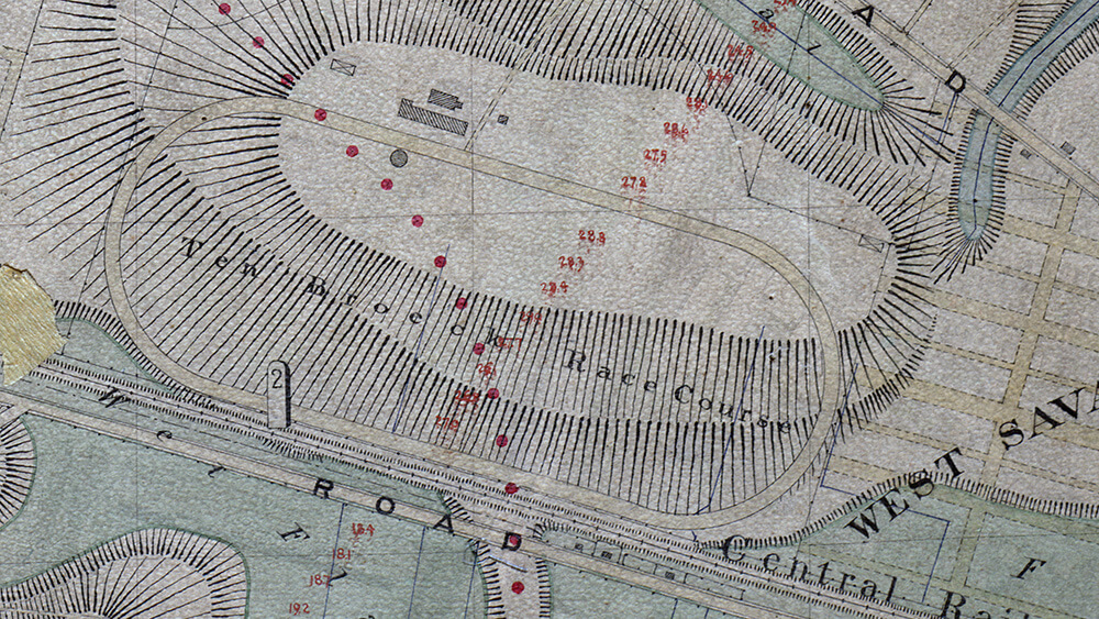 A. Location of the site of Peña Negra. B. Topographic plan of the