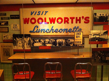 Woolworth's Counter Exhibit, Raleigh, North Carolina, 2012. Photograph by Tim Bounds. Courtesy of Tim Bounds. CC BY-NC 2.0.