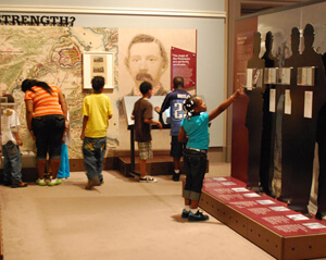 Virginia Historical Society, Group in An American Turning Point exhibit, Richmond, Virginia, April 2011. Courtesy of the Virginia Historical Society.
