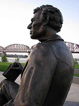 The Lincoln Memorial at Waterfront Park on the Ohio River, Louisville, Kentucky, July 27, 2009. Photograph by Jason Meredith. Courtesy of Jason Meredith.