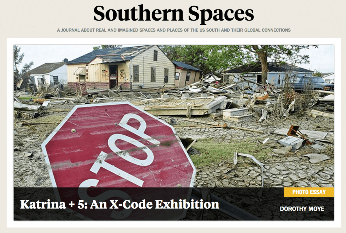 The new front page of Southern Spaces. Screenshot courtesy of Southern Spaces​.