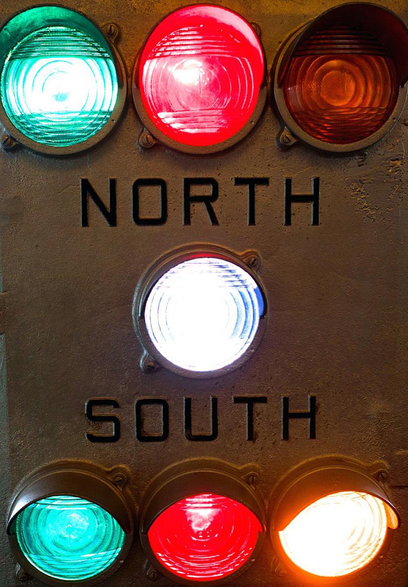 North/South Lights in Cincinnati Museum Center at Union Terminal, Cincinnati, Ohio, December 10, 2014. Photograph courtesy of Flickr user Travis Wise. Creative Commons license CC BY 2.0. "Many of the essays collected in this volume seek to disrupt this binary conceptual structure."