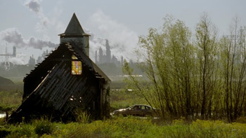 Abandoned church from True Detective episode two, "Seeing Things," 2014. © HBO.