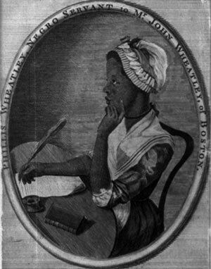Portrait of Phillis Wheatley from Poems on Various Subjects, London, 1773. Courtesy of Library of Congress Prints and Photographs Division, LC-USZ62-56850.