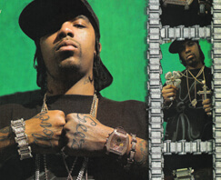 Lil Flip in an advertisement for Houston jeweler Johnny Dang, 2004. 