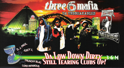 Promotional image for Da Unbreakables by Three 6 Mafia. (Sony, 2003).