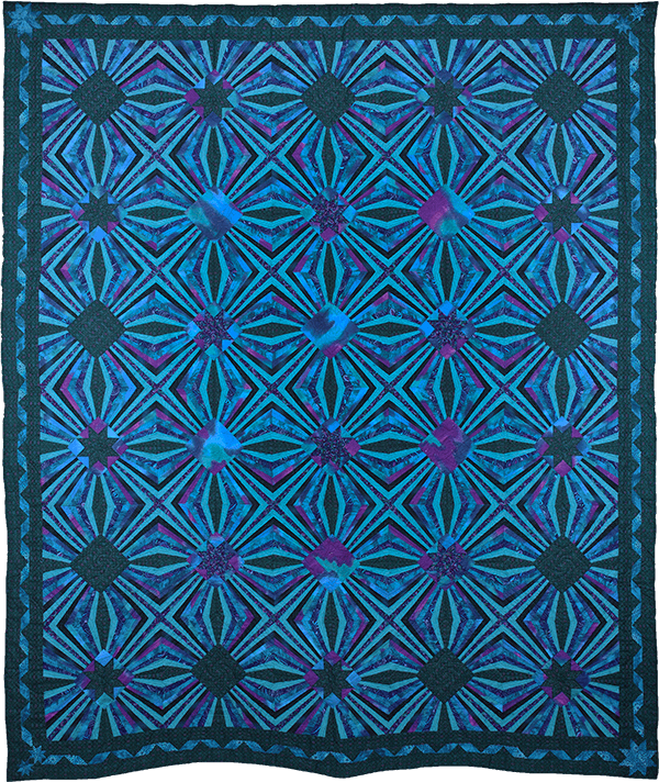 Infinity, 1995. © Gwendolyn A. Magee. Pieced, quilted, and stitched, fabrics. 105.5''x90''. Collection D. E. Magee. Photography © 2014 Dave Dawson Photography.