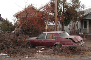 1009 Jourdan Avenue near N. Rampart Street. Holy Cross, New Orleans, Louisiana, November 4, 2005. Photograph by Ian J. Cohn. © Ian J. Cohn.