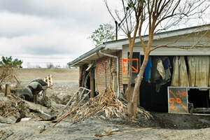  Pratt Drive and Robert E. Lee Avenue at the breach in the 17th Street Canal Levee, Lakeview, New Orleans, Louisiana, October 27, 2005. Photograph by Brian Gauvin. © Brian Gauvin.