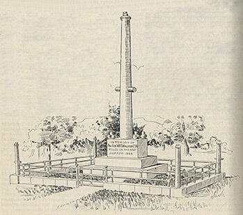 Walker Monument, original placement in 1902, Confederate Veteran, July 1902.