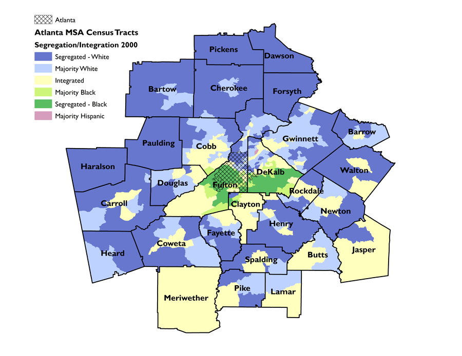 Atlanta Ga Race Demographics Map 