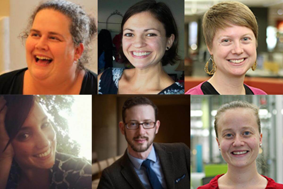 Roundtable participants (top left to bottom right): Frankie Abbott, Mary Battle, Katie Rawson, Sarah Melton, Jesse P. Karlsberg, and Meredith Doster.