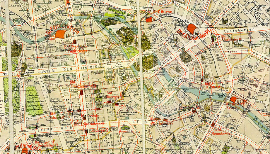 1926 Pharus Map of Berlin, Andrew Battista’s “Spatial Humanities and Modes of Resistance: a Review of Hypercities," September 15, 2015. Screenshot courtesy of Southern Spaces. 