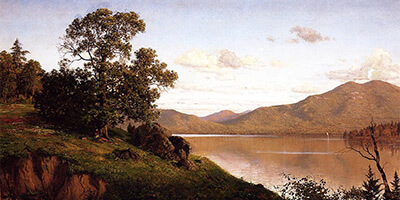 Saranac Waters, 1863. Oil on canvas by John S. Jameson. From The Athenaeum.