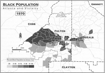 Black Population: Atlanta and Vicinity, 1970 Kevin Kruse, White Flight: Atlanta and the Making of Modern Conservatism Princeton, NJ: Princeton University Press, 2005.