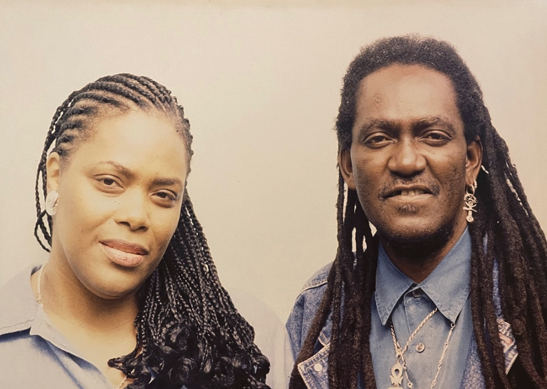 Side by side portrait of Carol Bebelle and Douglas Redd